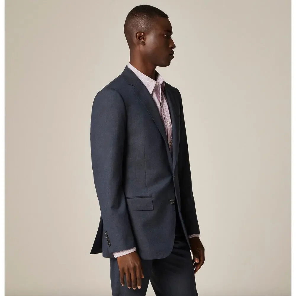 J.Crew Ludlow Slim Fit Suit Jacket Italian Loro Piana Wool Deep Pacific 39R NWT